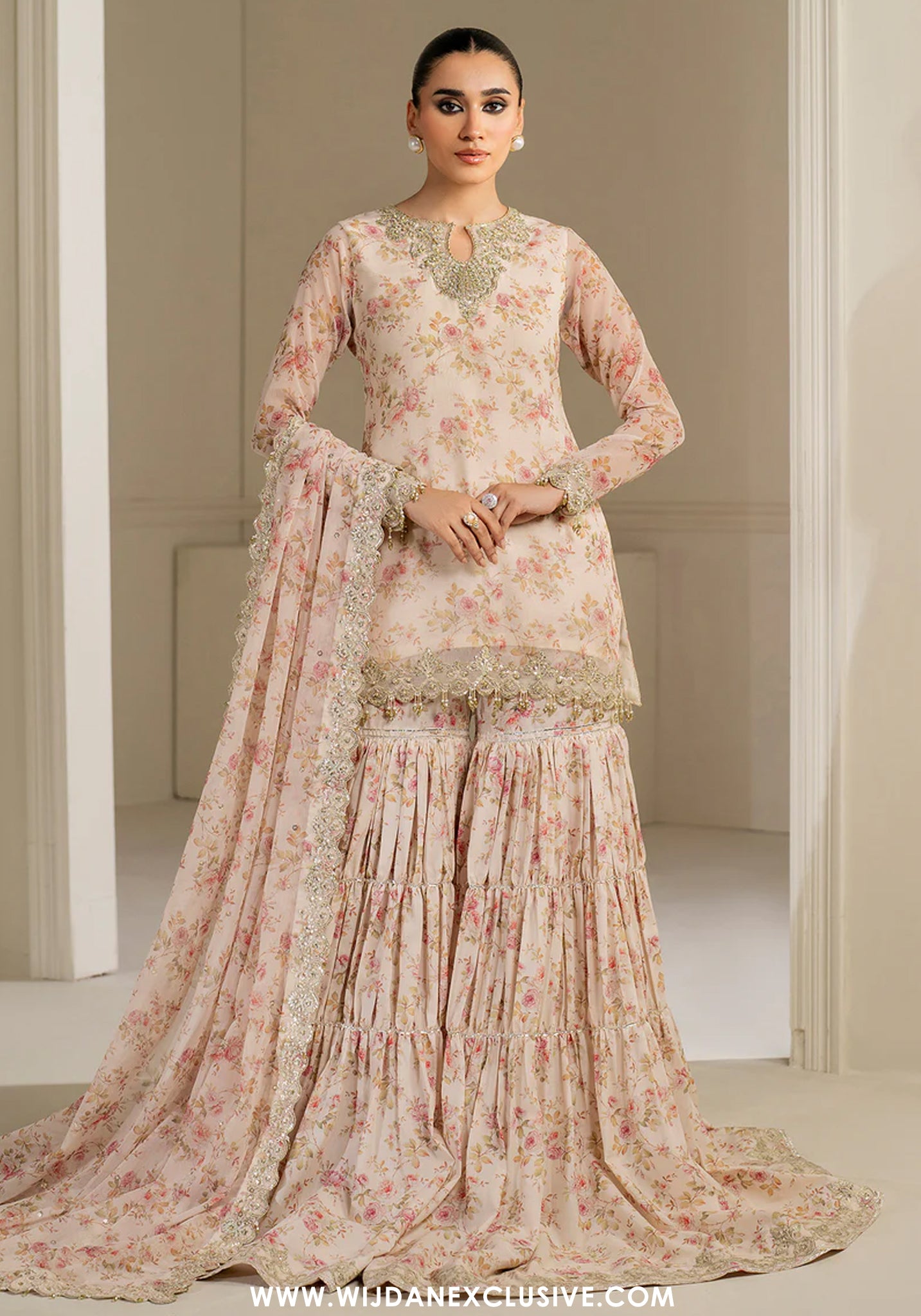 Baroque 3PC Unstitched Embroidered Chiffon Collection UF-4164