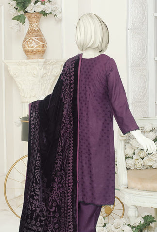 Zara Unstitched Winter Zari with Velvet Shawl Collection - 2025 D-06