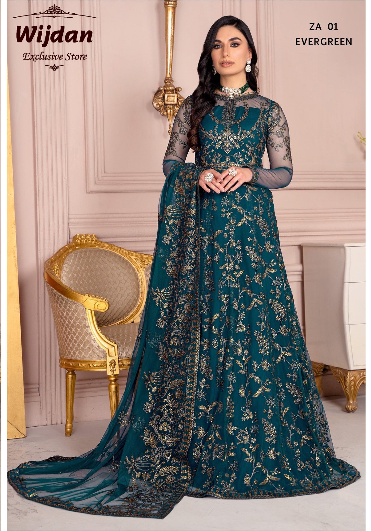 Afreen Unstitched Formals by Zarif ZA-01