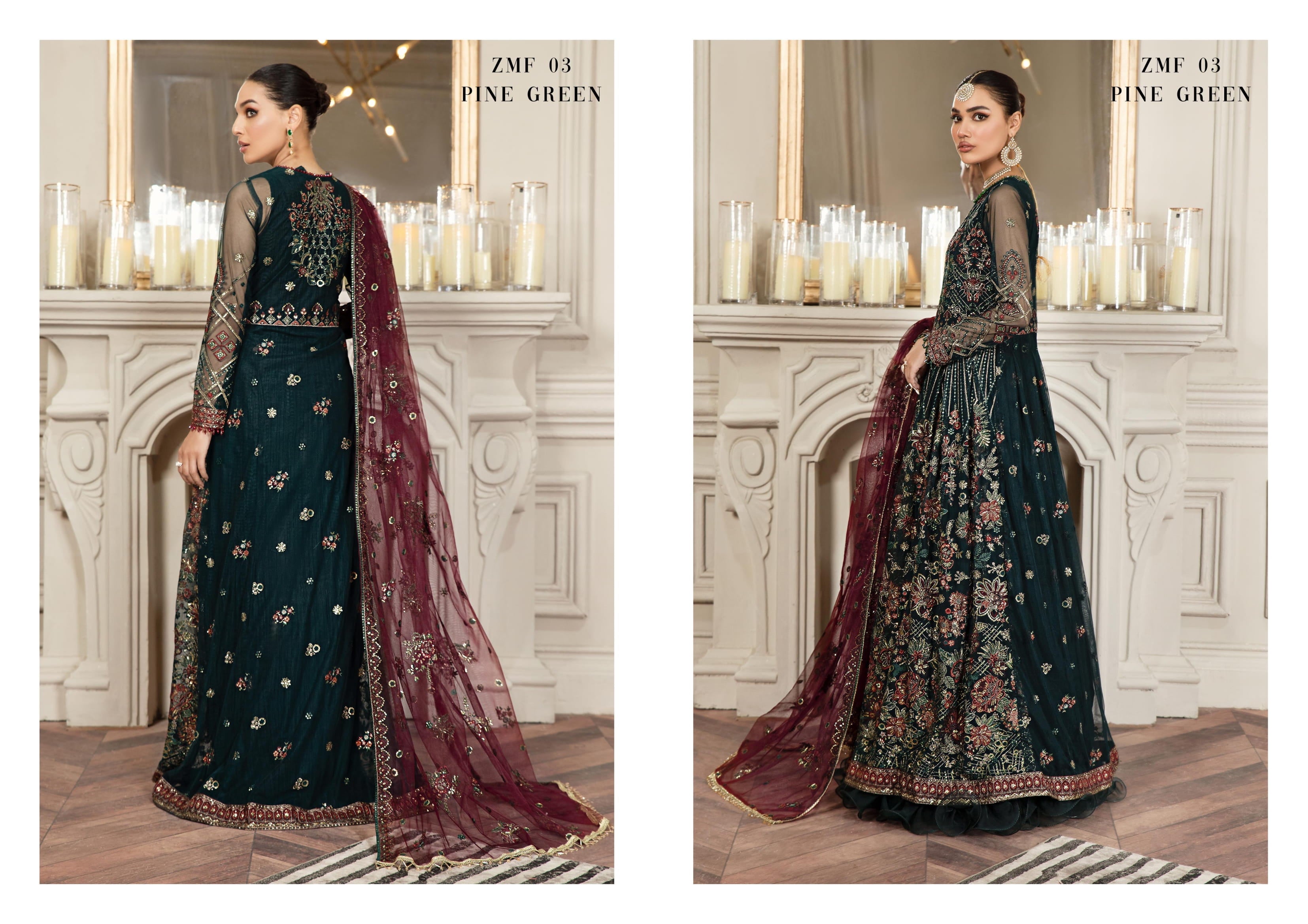 Mehroze Festive Formals by Zarif D-03 Pine Green